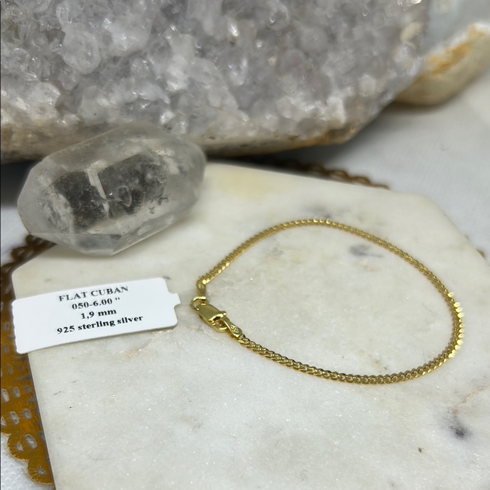 Gold Flat Cuban Bracelet